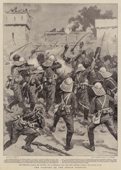 La Lucha en la Frontera India de Joseph Nash